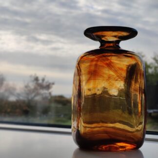 Per Lütken brun Lava vase