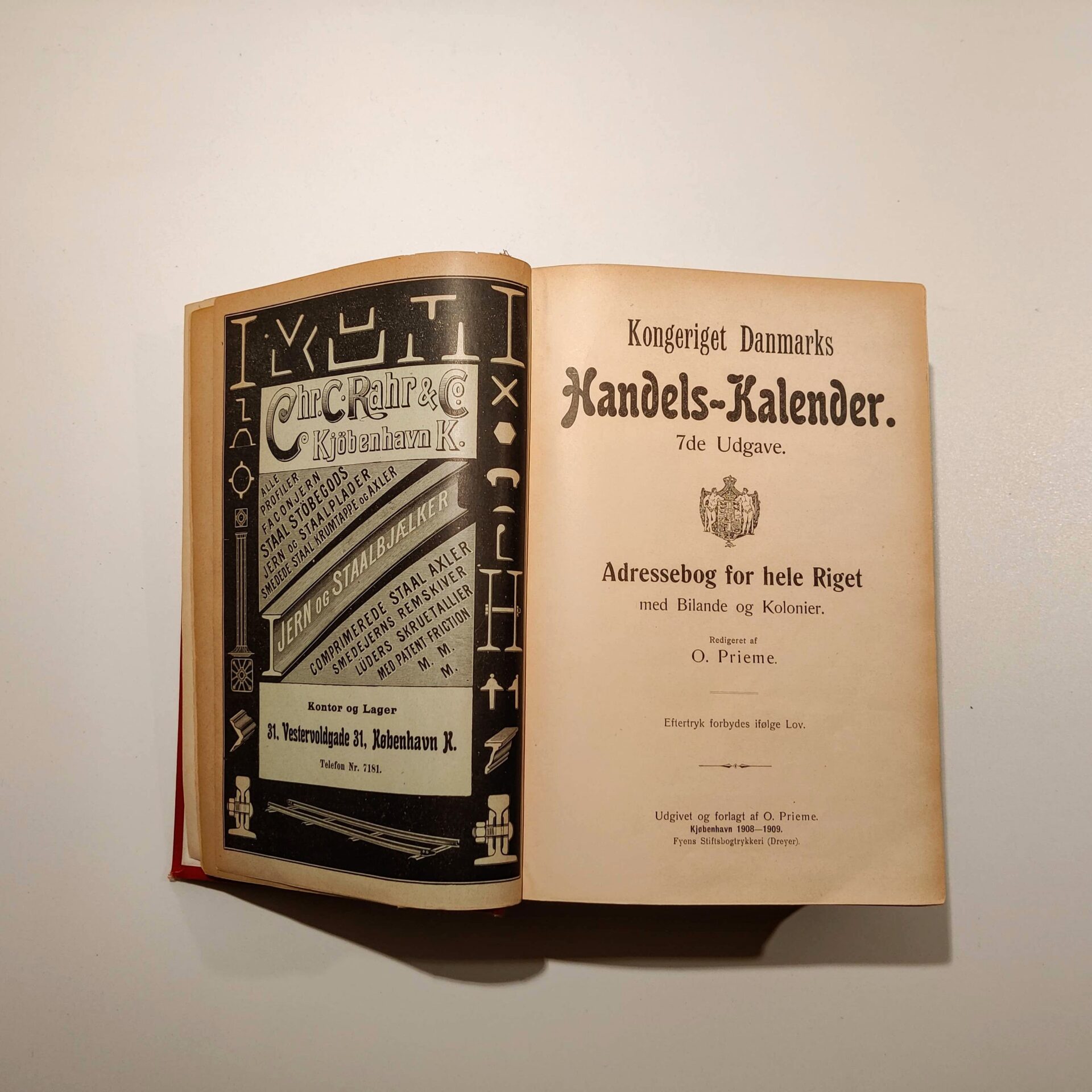 Kongeriget Danmarks Handels-Kalender 1908 - 1909 - Billede 3