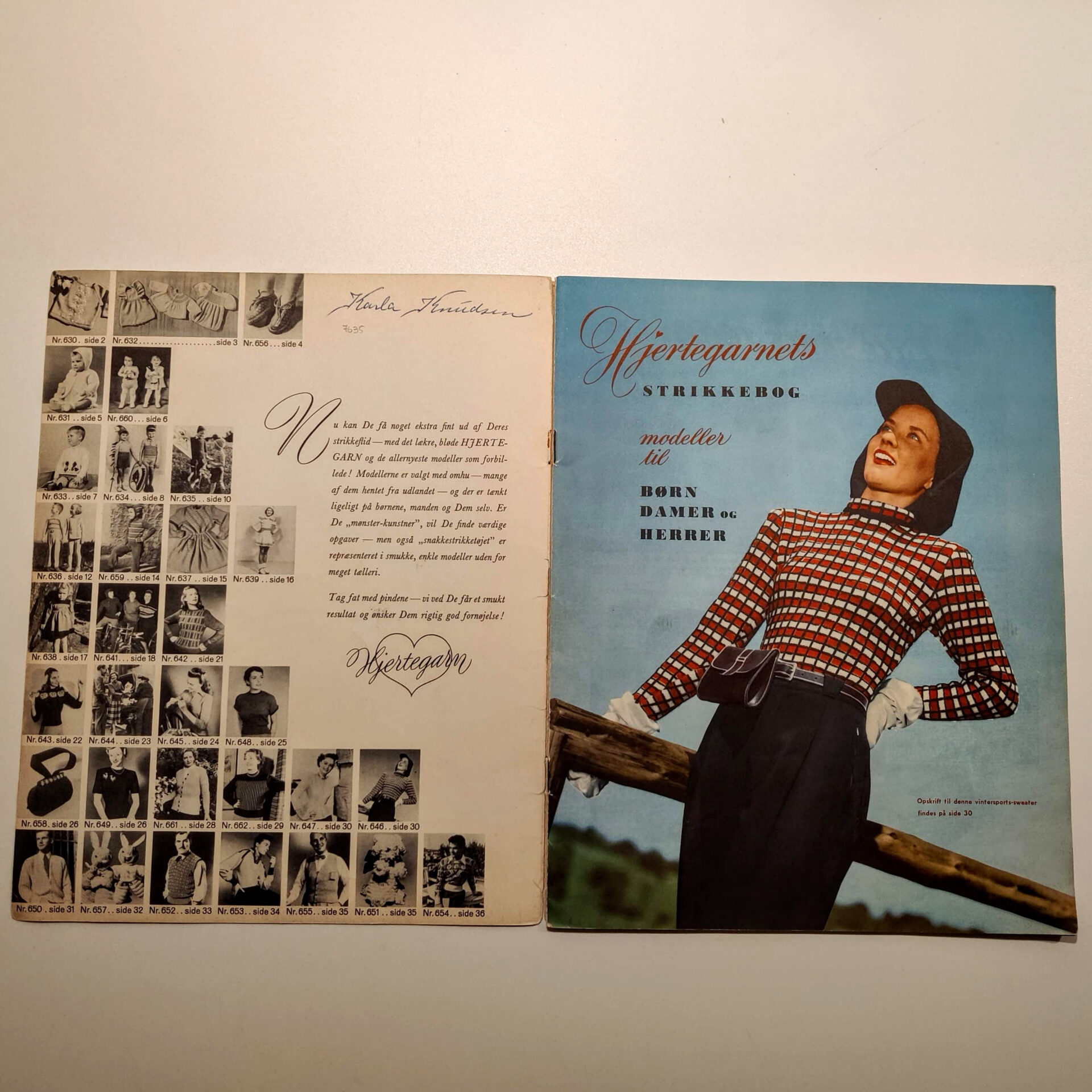Hjertegarnets strikkebog 1951 - Billede 2