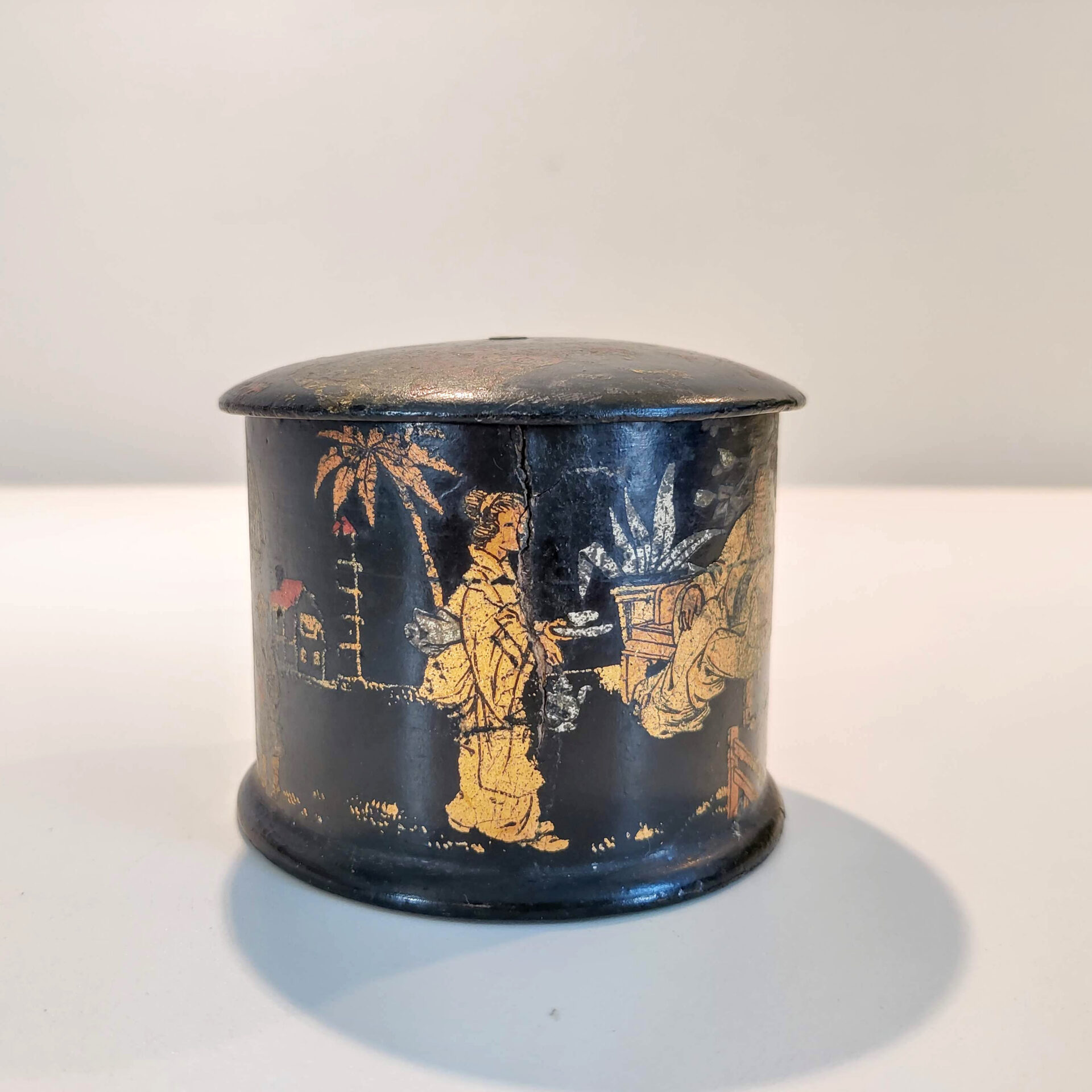 Antik garnholder med japanske motiver - Billede 4