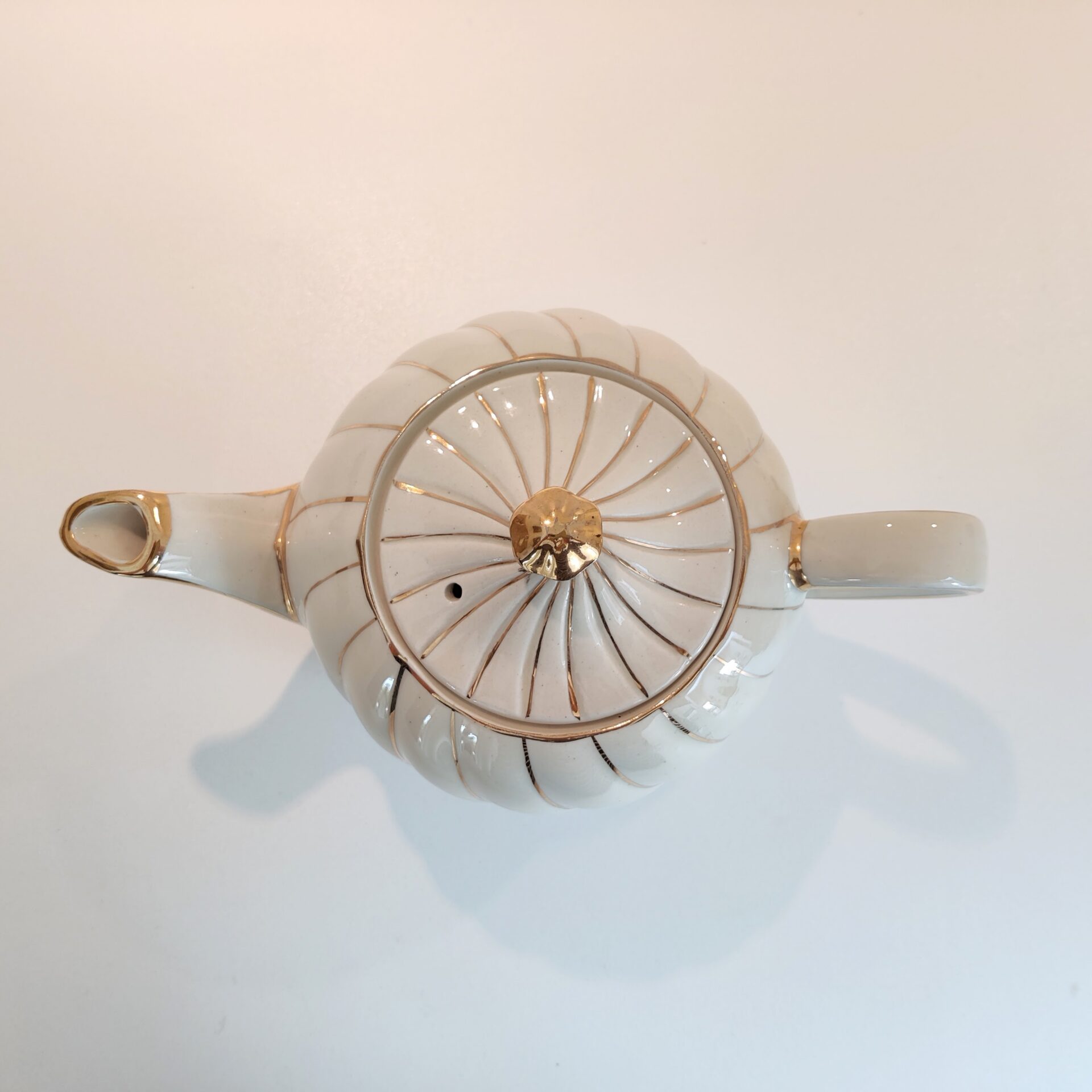 Vintage, cremefarvet Sadler "Swirl" tekande - Billede 3