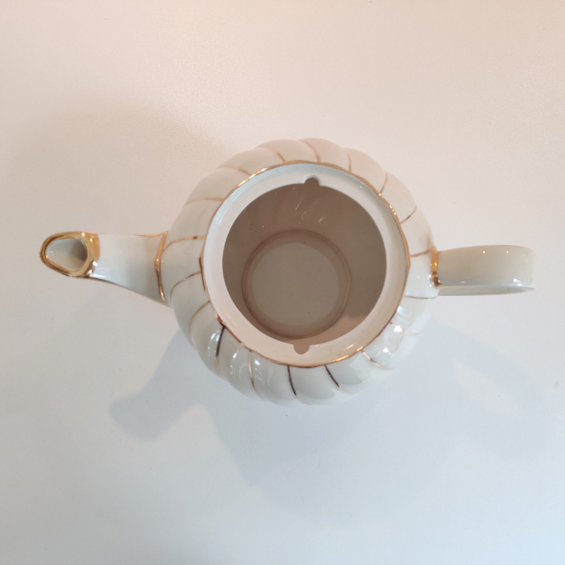 Vintage, cremefarvet Sadler "Swirl" tekande - Billede 4