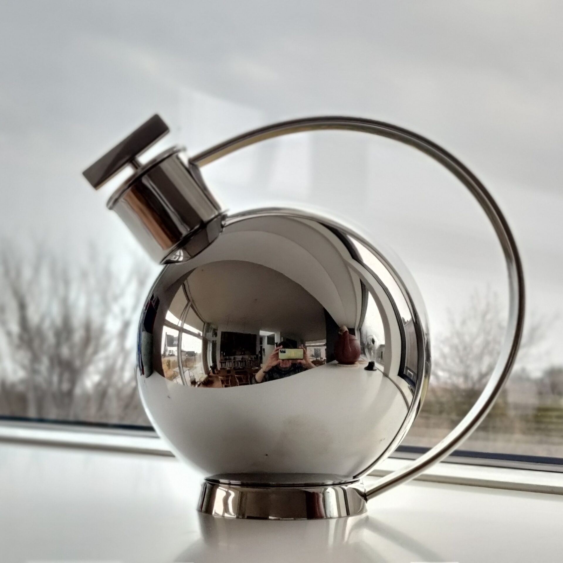 stainless steel cocktail shaker designed by Sylvia Stave