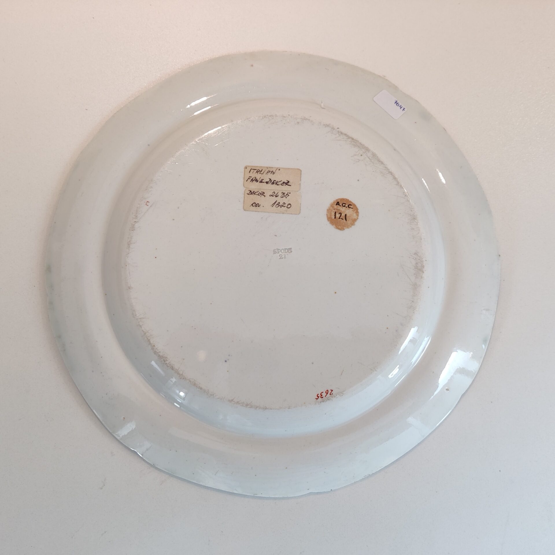 Antik Spode "Italian" middagstallerken - Antique "Italian" Spode Dinner Plate - Billede 2